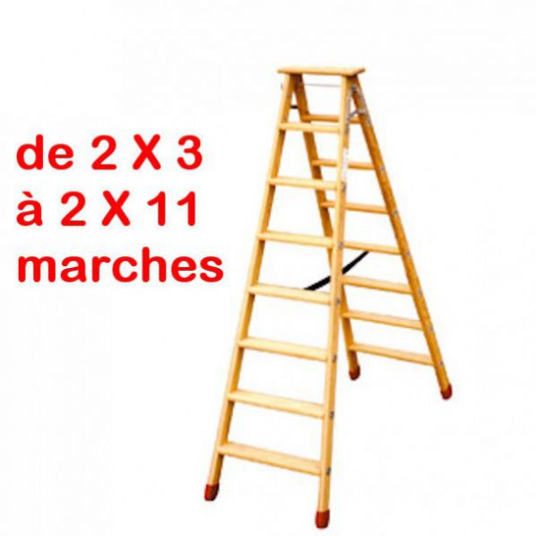 Echelle En Bois Double : , Echelles et Marchepieds > Echelles > Echelle double tout bois Echelle En Bois Double : , Echelles et Marchepieds > Echelles > Echelle double tout bois