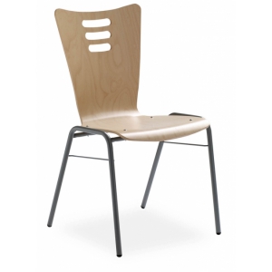 Chaise design à coque bois