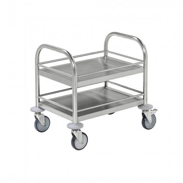 Mini-chariot inox C2 avec 2 tablettes - KONGAMEK