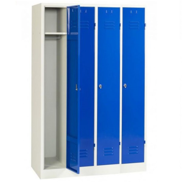 Vestiaire monobloc éco Industrie propre 4 cases