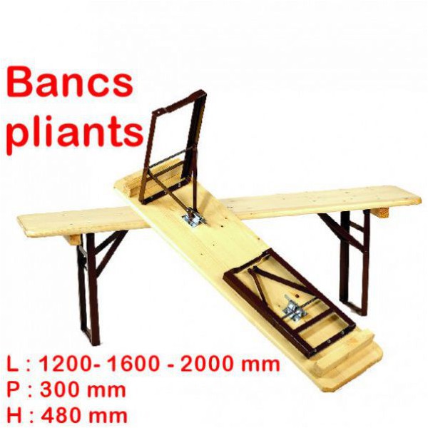 Bancs sapin vernis