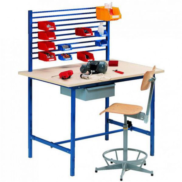 Poste de travail table éco - Avec tiroir et support bacs