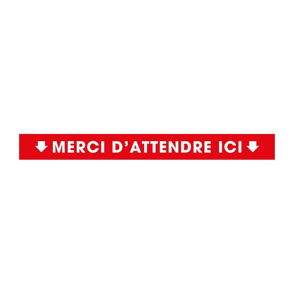 Pictogramme merci d'attendre ici