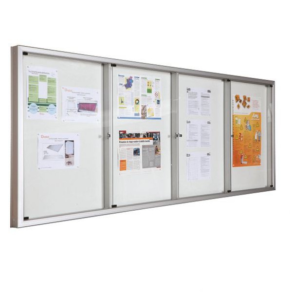 Vitrine d affichage interieur multiportes avec separation