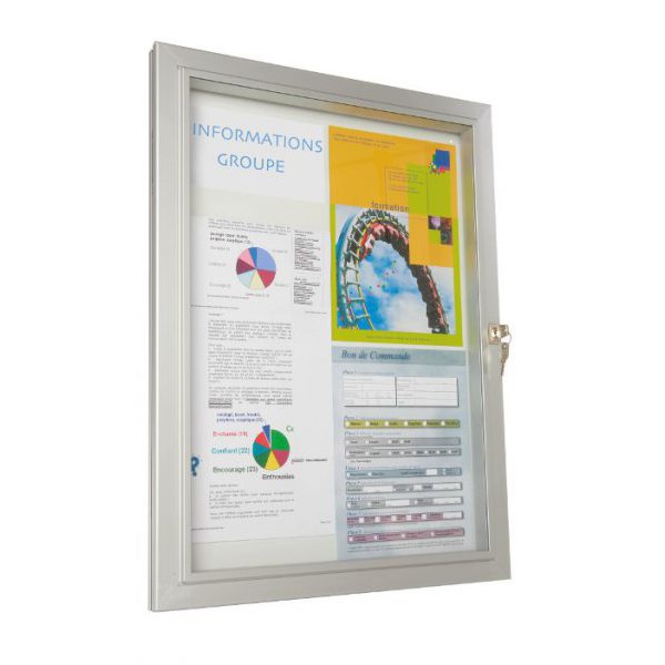 Vitrine d exterieur classique verre trempe