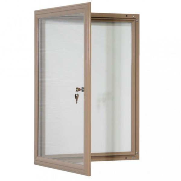 Vitrine fine d exterieur sable vitre plexi