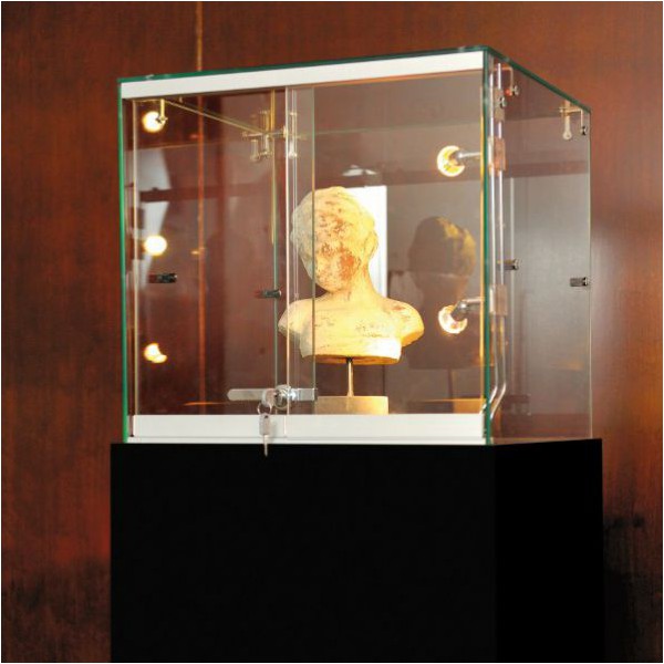Vitrine de musee Avec meuble bas et verre trempe