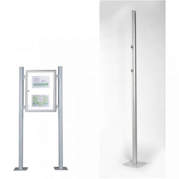 Pietement pour vitrine exterieure
