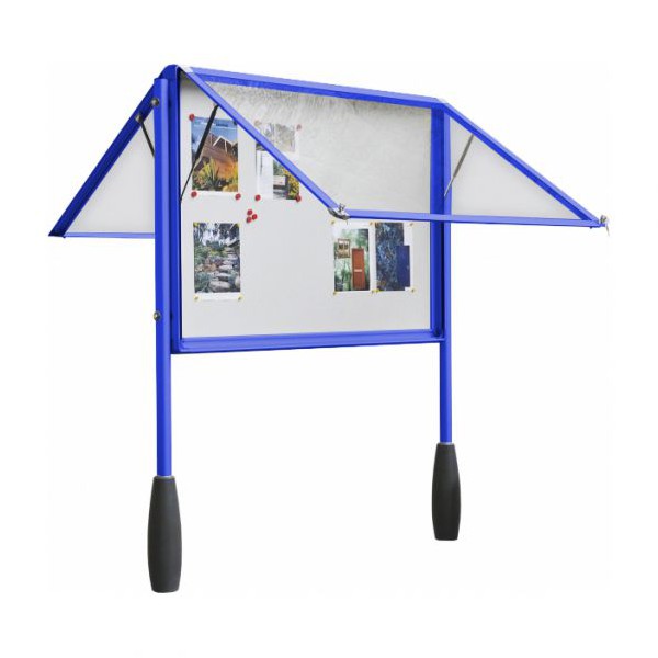 Vitrine d affichage exterieur double face Bleu