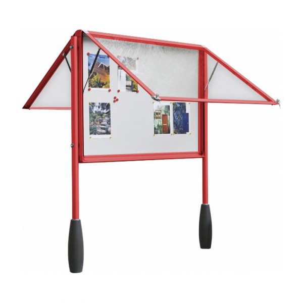 Vitrine d affichage exterieur double face Rouge