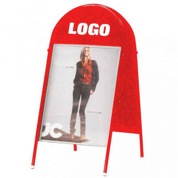Panneau publicit? avec logo rouge