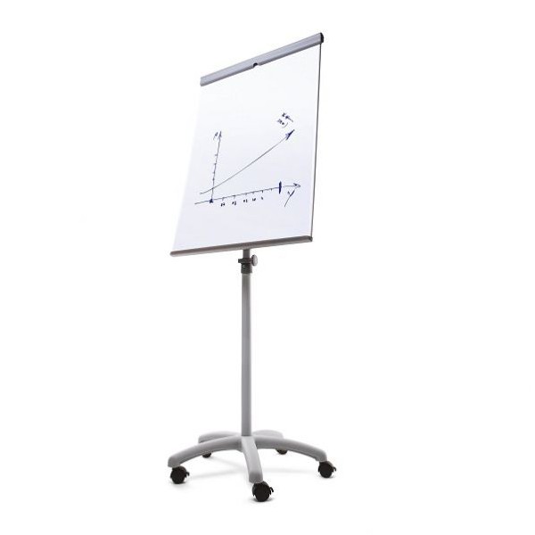 Chevalet paperboard a roulettes