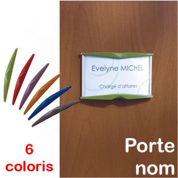 Porte nom adhesif