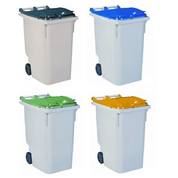 Conteneur poubelle bicolore - 340 litres