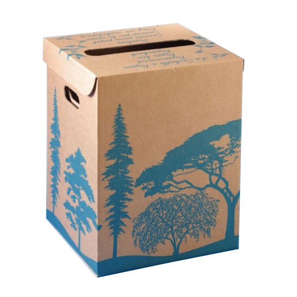 Poubelle de tri du papier Raja - en carton - 20 litres - lot de 10