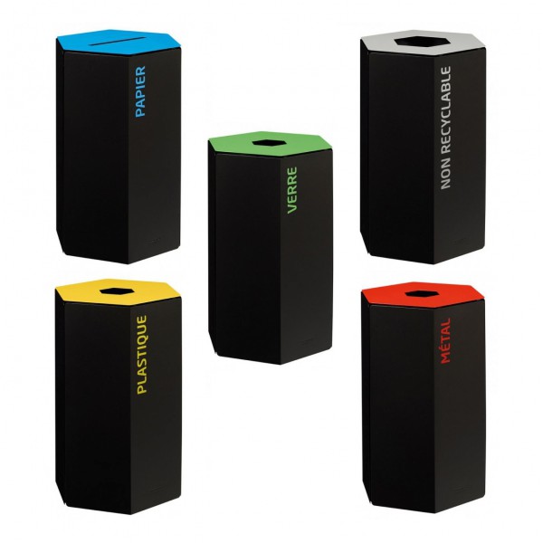 Poubelle de tri selectif 50 litres - Hexatri
