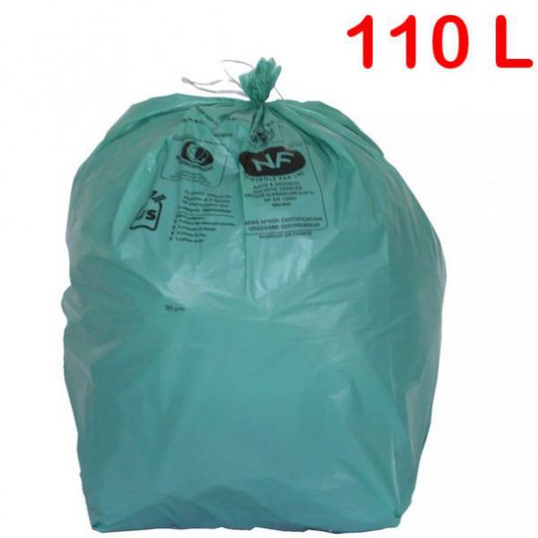 Sac poubelle recyclé NF 4 couleurs spécial tri sélectif 110L