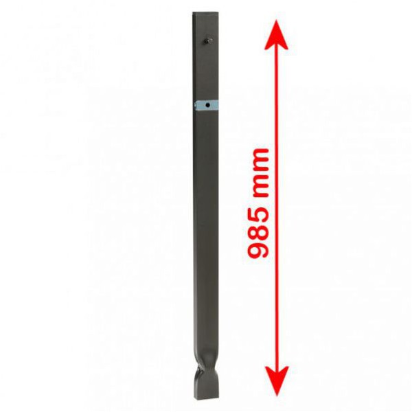 Poteau rectangulaire pour corbeilles pivotantes