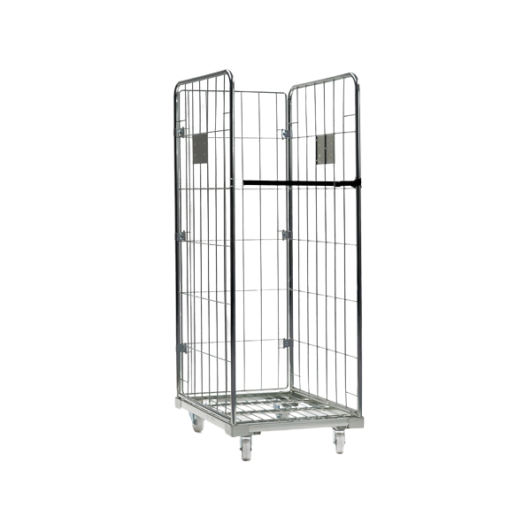 Roll conteneur 3 cotes grandes mailles hauteur 1785 mm