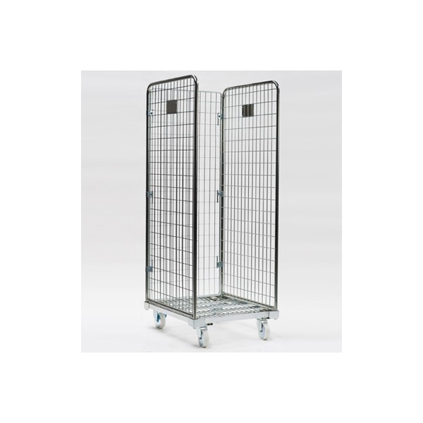 Roll conteneur 3 cotes hauteur 1710 petites mailles