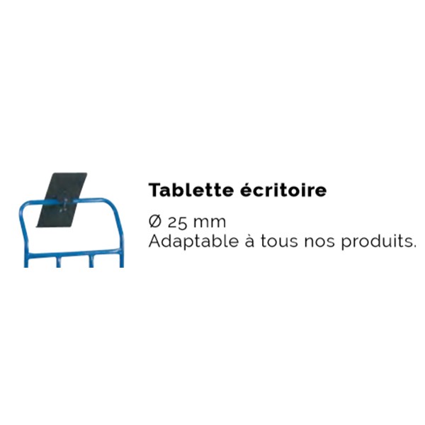 Tablette ecritoire pour chariot