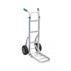 Diable Chariot 3 En 1 Aluminium - Charge 250 Kg, Roues Gonflables, Plateau 45,5x18 Cm - Idéal Pour Déménagement & Manutention