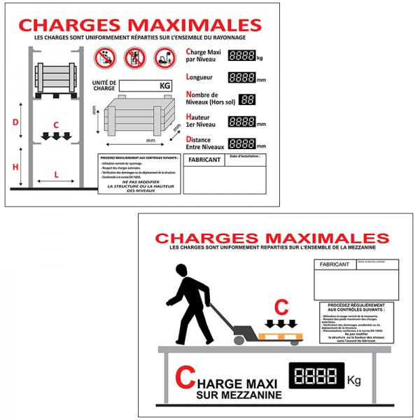 Plaque de charge - rack et mezzanine | Rolléco