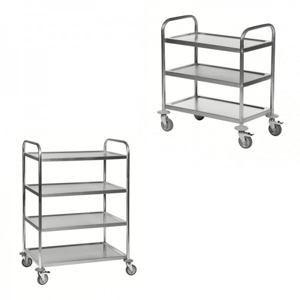 Chariot inox C2 avec 3 ou 4 tablettes - KONGAMEK