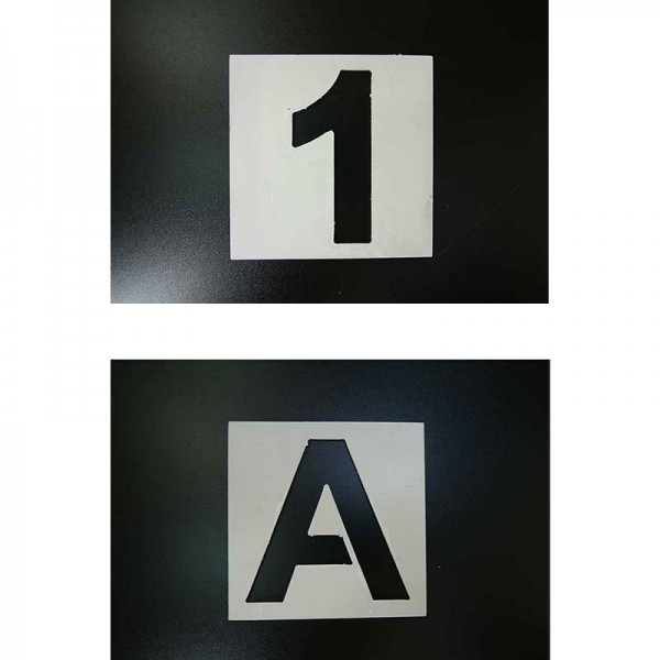 Pochoirs chiffres 0 à 9 et lettres A - Z