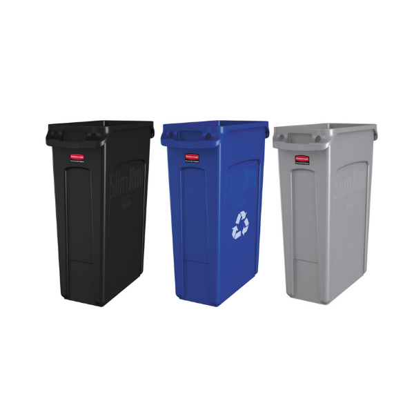 Collecteur Slim Jim Rubbermaid 87 litres