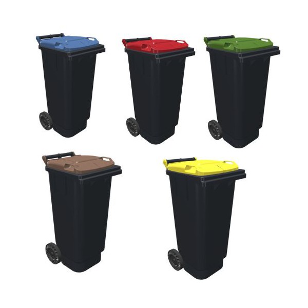 Conteneur poubelle bicolore SULO - 80 litres