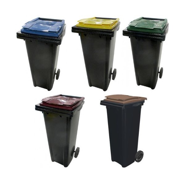 Conteneur poubelle bicolore SULO - 140 litres