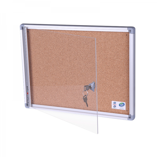 Vitrine d affichage interieur extra plate 27mm d epaisseur fond liege