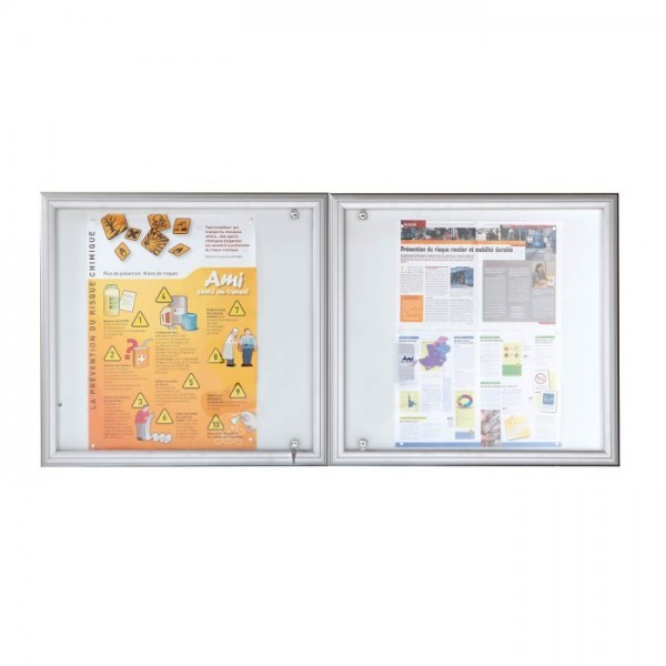 Vitrine d exterieur REVERSO double porte securit