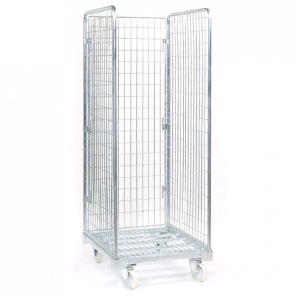 Roll conteneur 3 cotes hauteur 1920 mm petites mailles