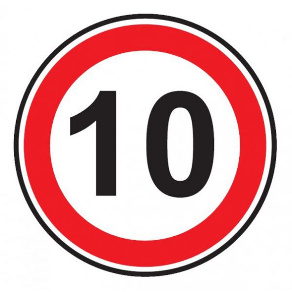 pictogramme vitesse limitee a 10 km h