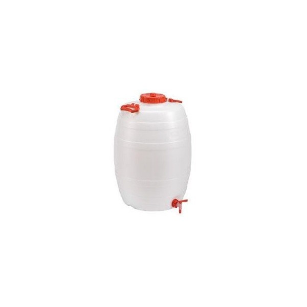 Tonneau pour boisson 25 l avec robinet d'écoulement Blanc