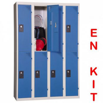 Vestiaire multicases | 8 cases | 4 colonnes | de 300 mm Vestiaire multicases | 8 cases | 4 colonnes | de 300 mm