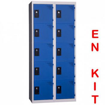 Vestiaire multicases | 10 cases | 2 colonnes | de 400 mm Vestiaire multicases | 10 cases | 2 colonnes | de 400 mm