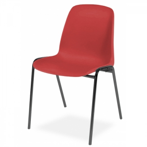 Chaise coque pieds noirs - Anti-feu Classe M2