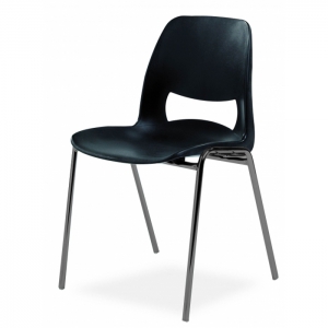 Chaise coque design accrochable pieds noirs - Classe M2