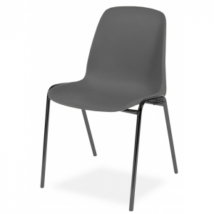 Chaise coque accrochable pieds epoxy noir
