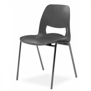 Chaise coque design accrochable pieds noirs