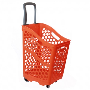 Panier libre service a roulettes