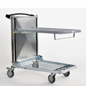 Chariot de mise en rayon a niveau constant