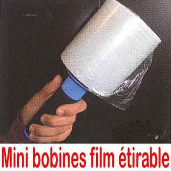 Mini bobines de film étirable avec dérouleur Mini bobines de film étirable avec dérouleur