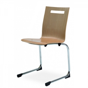 Chaise luge design à coque bois
