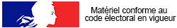 Ce produit est conforme au code électoral en vigueur en France Ce produit est conforme au code électoral en vigueur en France