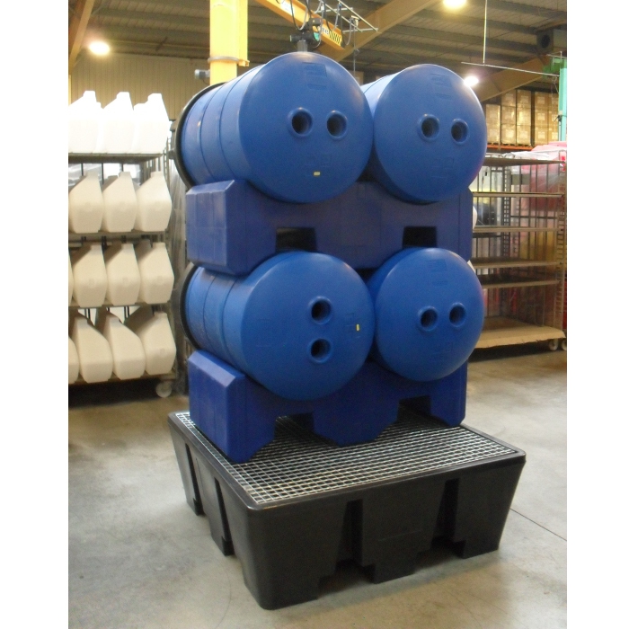 Support double pour 2 fûts de 220 litres
