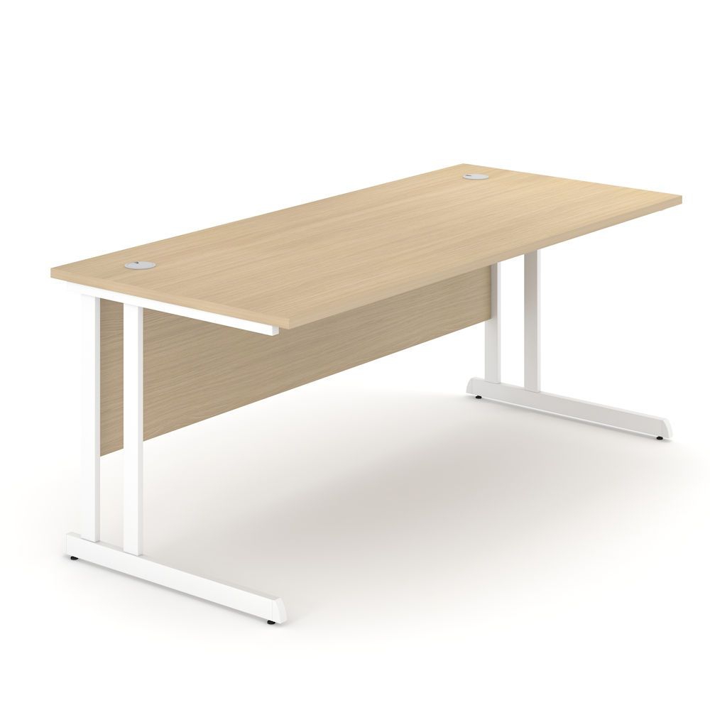 Bureau modulable en MDF mélaminé avec piètement métal